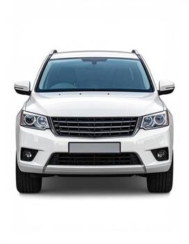 Front view of a white SUV photo