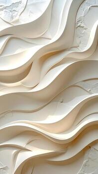 Abstract, undulating, cream-colored forms. Textured background photo