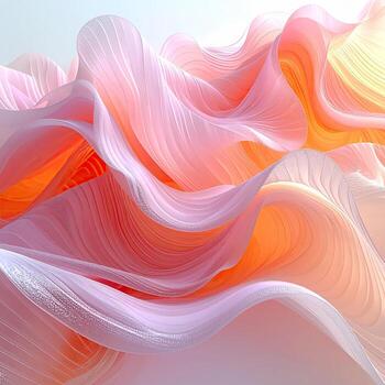 Abstract swirling forms of soft, pastel-colored fabrics photo