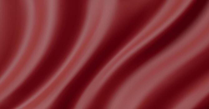 Red flowing abstract background with silky wave texture vector