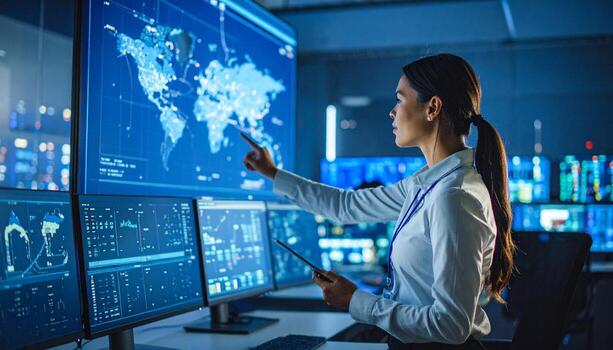 Analyst Reviews Global Network Activity on MultiScreen Command Center photo