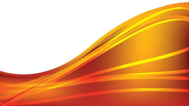 Abstract red and gold wave isolated on white background for elegant design vector