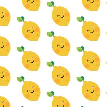 Cheerful lemon pattern for children's textiles. pattern. Simple flat illustration. vector