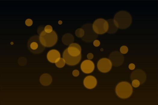 Golden bokeh background with blurred lights vector