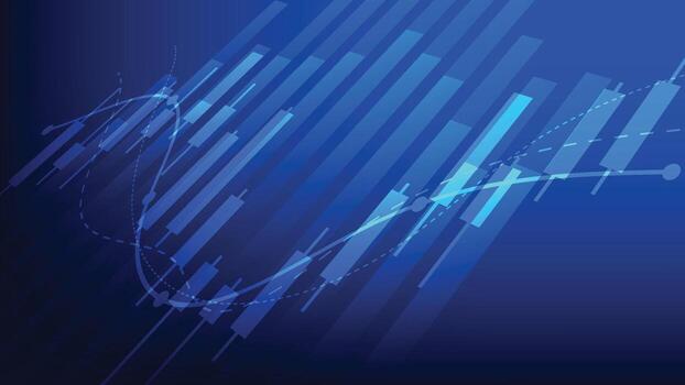 Abstract blue data visualization background vector
