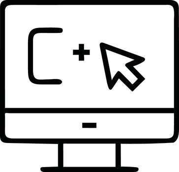 negro computadora pantalla con cursor y más firmar tecnología vector