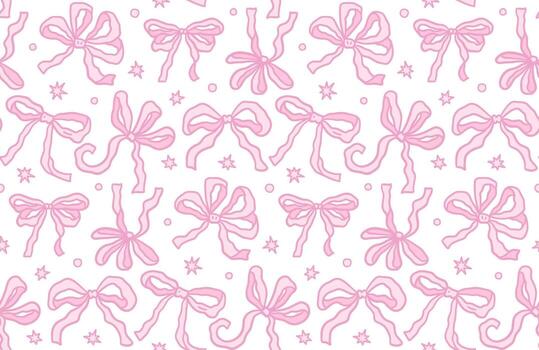 sin costura modelo con resumen sencillo rojo cintas plano antecedentes con arcos en retro estilo. coqueta y ballet centro. día festivo, Navidad, san valentin día clipart vector