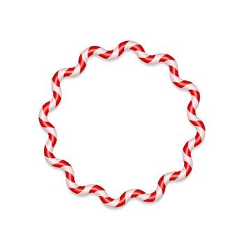 caña frontera ondulado redondo marco. 2s realista elemento vector