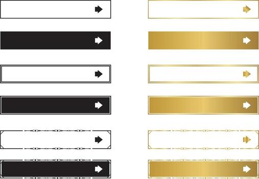 Modern Monochrome Web Buttons vector
