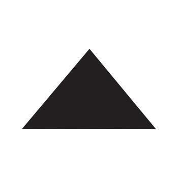 Simple Black Triangle Design on White Background for Various Applications and Creative Visual Projects vector