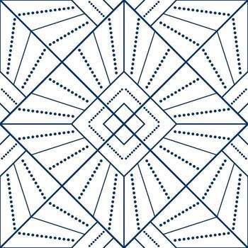 sin costura geométrico modelo desde líneas y puntos cuadrado diagonal ornamento. azul modelo en blanco antecedentes. estricto monocromo diseño. mosaico loseta antecedentes vector