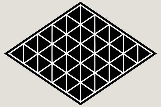 Geometric diamond pattern composed of intersecting triangles and squares vector