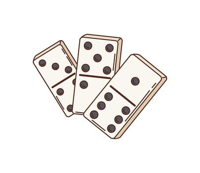 retro hippie dominó juego Roca maravilloso objeto vector