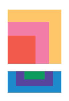 Illustration design wall art square retro frame vector