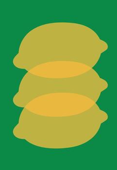 Design wall art lemon stack abstract unique vector