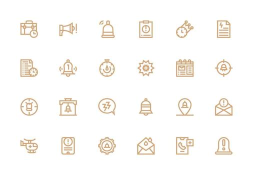Urgent Set with 24 Thick Line Line Icons Multi-Purpose Icon Pack for Templates vector