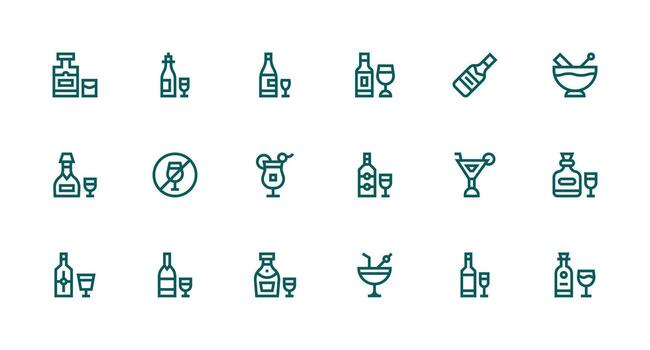 espíritu incluso 18 fuerte carrera línea ilustraciones completamente editable icono conjunto para web vector