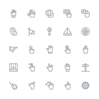 25 medio carrera contorno íconos para puntero gráficos personalizable icono serie para móvil pantallas vector