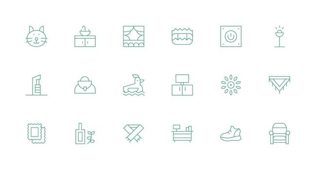 Minimal Line Icons from Minimalist Set with 18 Vectors Well-Structured Icons for Creative Use
