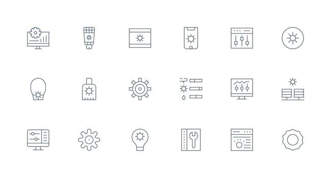 Minimal Line Style Tweak Icons with 18 Vectors All Device Compatible Icon Set