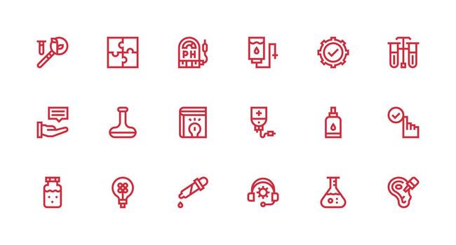 solución diseño íconos presentando 18 en fuerte carrera línea estilo web y aplicación icono paquete colección vector