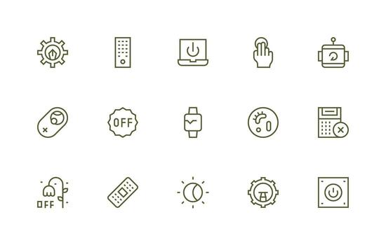 Regular Line Icons from Function Set with 15 Vectors Design Icon Pack