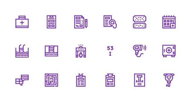 Entry featuring 18 Icons in Strong Stroke Line Design Clean Icon Set Icon Pack for UI Projects vector