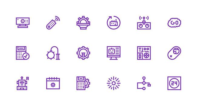 18 Strong Stroke Line Style Icons from Operation Collection Core Icon Collection for Daily Tasks vector