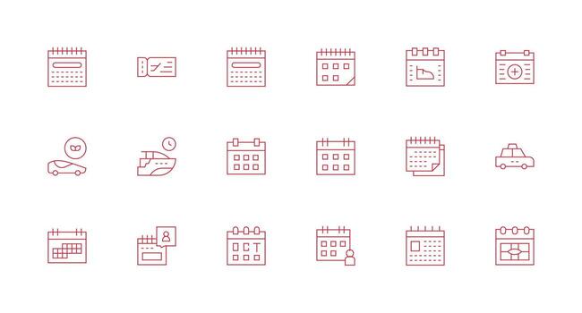 Minimal Line Icons from Booking Set with 18 Vectors Reliable Icons for All Interfaces
