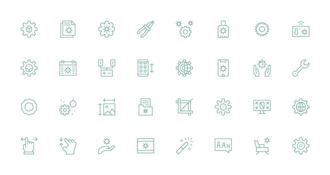 Thin Line Icons from Adjust Set with 32 Vectors Design Ready Icon Set for Teams
