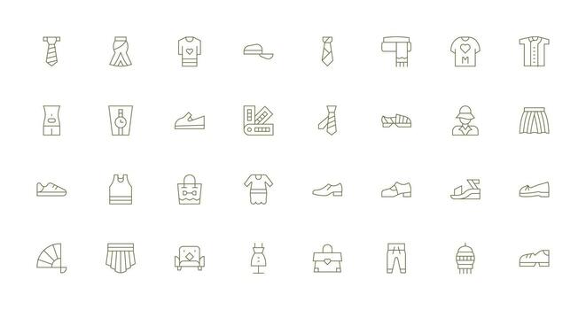 32 Thin Line Style Icons from Style Collection All-Purpose Icon Design Pack vector