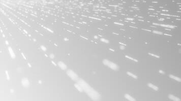 minimalista tecnologia sfondo con raggiante bianca digitale dati luci streaming passato il telecamera. Questo pulito moderno design è pieno HD e un' senza soluzione di continuità ciclo continuo. video