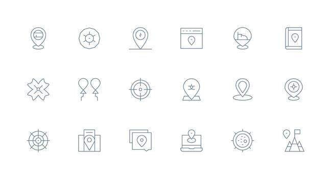 18 Minimal Line Vectors for Pinpoint Theme Icons Built for Visual Consistency Pack