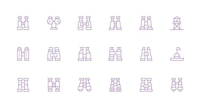 18 Minimal Line Designs for Spotting Icons UI Icon Set vector