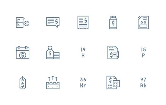 15 regular línea íconos para cantidad gráficos limpiar icono colección para web utilizar vector