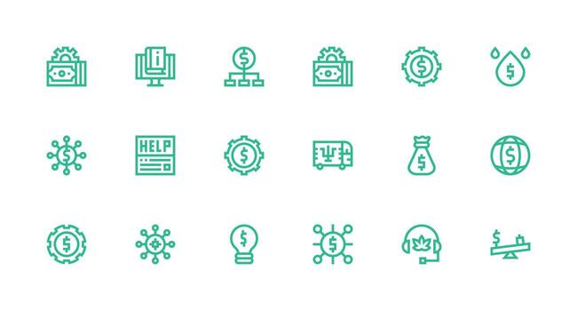 Resources featuring 18 Icons in Strong Stroke Line Design Fully Editable Icon Set for Web vector