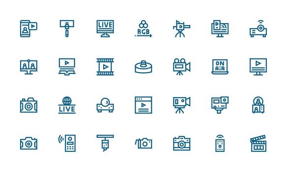Bold Line Style Icons with 28 Vectors Scalable Icons for All Themes
