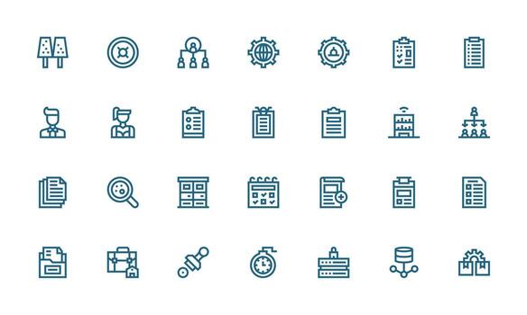 28 Bold Line Style Icons from Management Collection Reliable Icons for All Interfaces vector