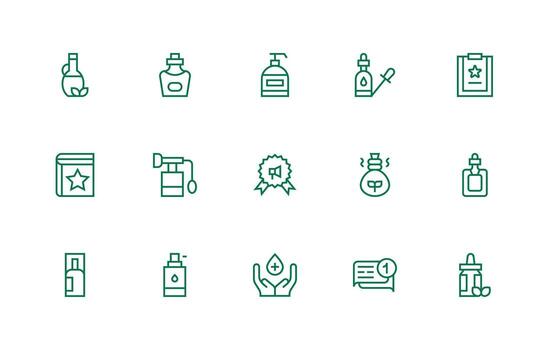 15 Essential Icons in Regular Line Aesthetic User Interface Icons for Digital Products vector