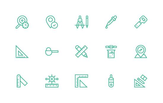 15 Accurate Icons in Regular Line Aesthetic Reusable Icon Set vector