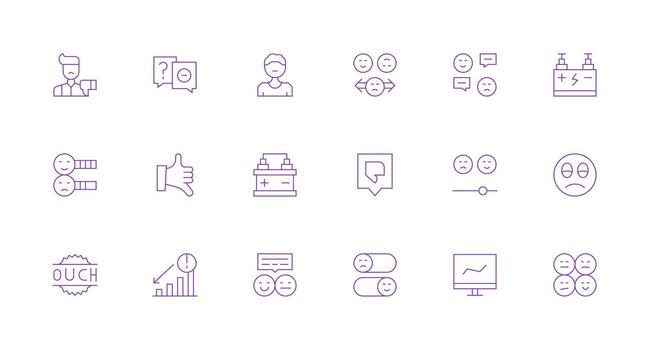 18 Minimal Line Icons for Negative Graphics Icons Built for Visual Consistency Pack vector