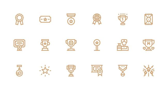 18 Strong Stroke Line Icons for Accolade Graphics Functional Icon Series vector