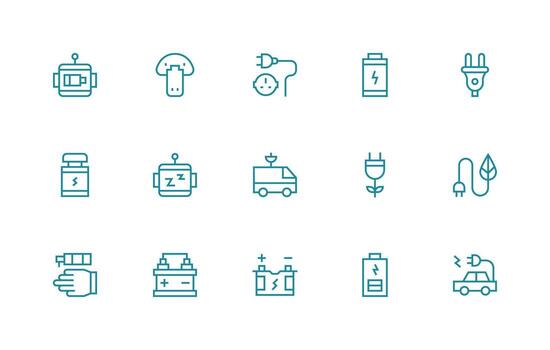 Regular Line Icons from Charging Set with 15 Vectors Digital Product Icons for Fast Delivery