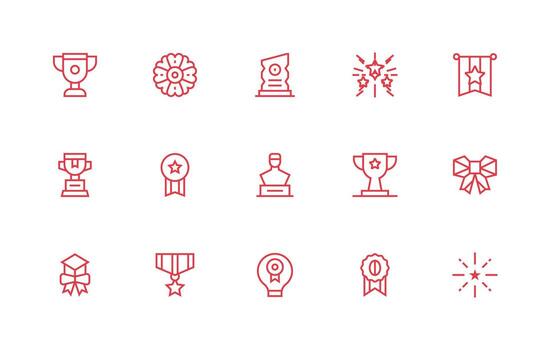 15 Regular Line Icons for Excellence Graphics High-Quality Icon Pack vector