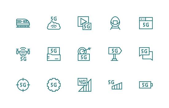 HighSpeed Design Icons featuring 15 in Regular Line Style Organized Icon Pack for Quick Access vector