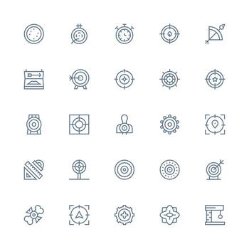 Medium Stroke Outline Icons from Accuracy Set with 25 Vectors Basic Icon Series