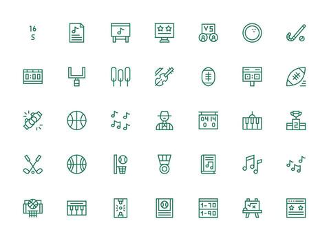 regular limpiar línea íconos desde Puntuación conjunto con 35 vectores basado en temas icono paquete