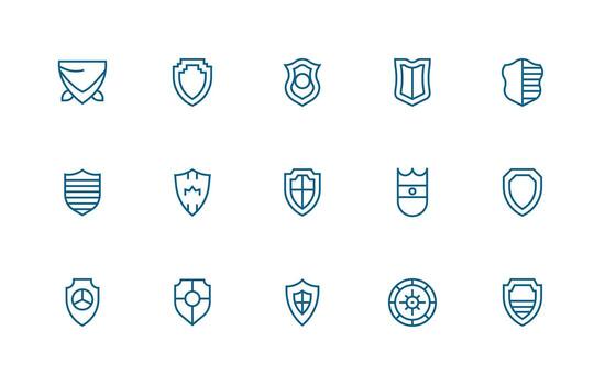 Regular Line Icons from Impenetrable Set with 15 Vectors Well-Structured Icons for Creative Use