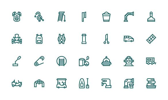 28 Utility Icons in Bold Line Aesthetic Icons Built for Visual Consistency Pack vector