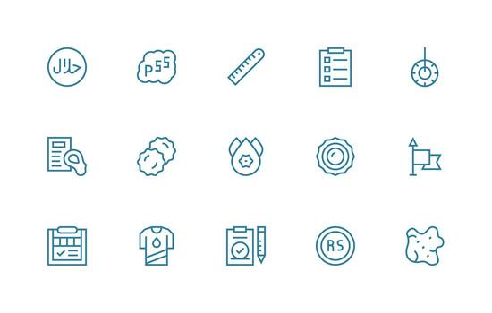 Regular Line Style Mark Icons with 15 Vectors Simple Icon Pack